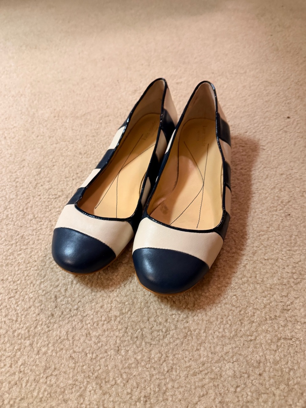 Classic Navy and White Women’s Ballet Flats